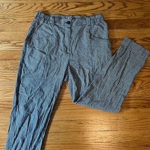 Women’s Black and White Checkered Trousers